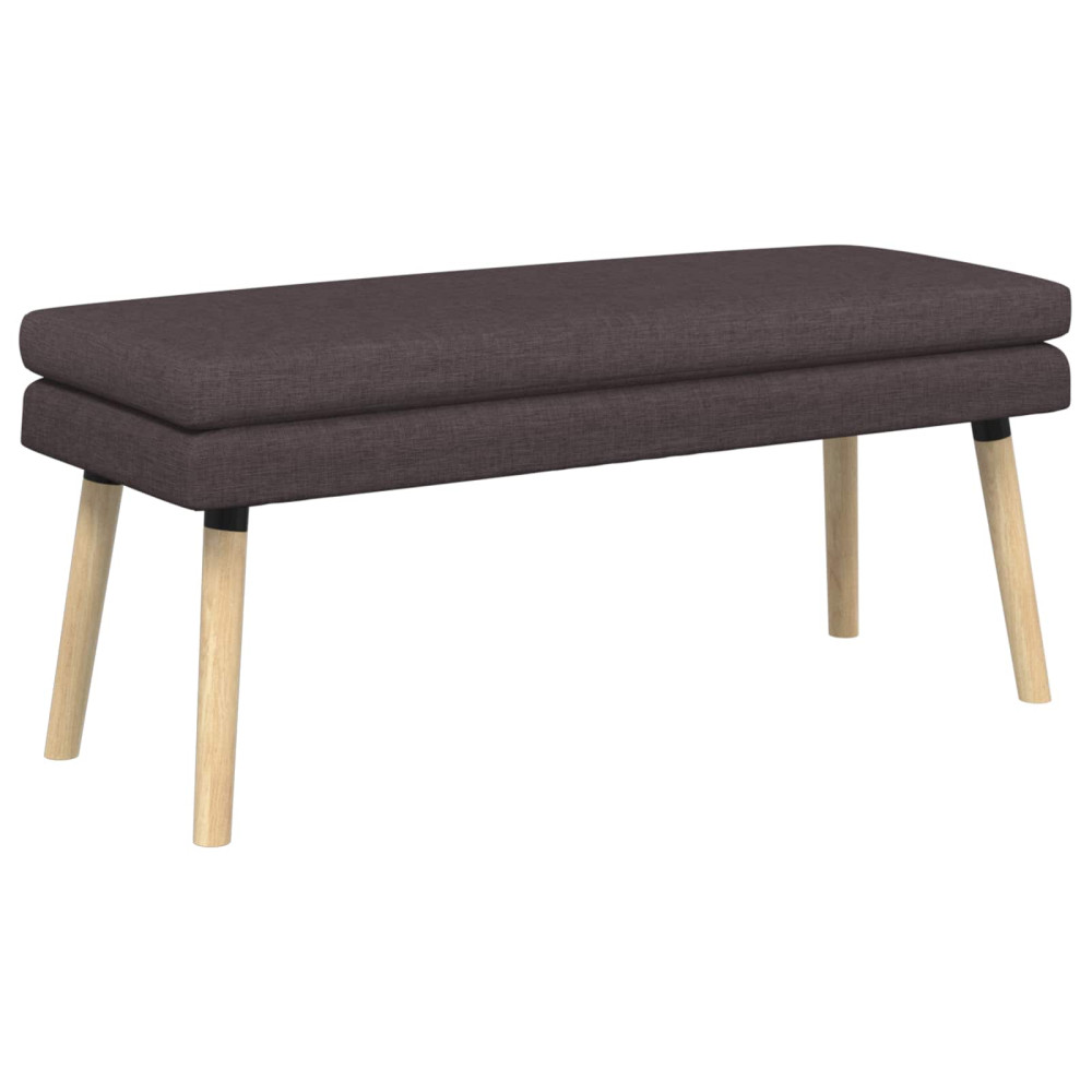 Produktbild för Dubbel-lager bänk Mörkbrun 110 x 40 x 47 cm Tyg