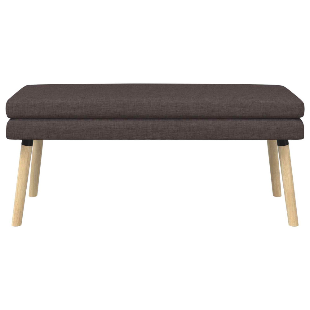 Produktbild för Dubbel-lager bänk Mörkbrun 110 x 40 x 47 cm Tyg