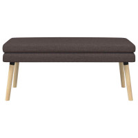 Produktbild för Dubbel-lager bänk Mörkbrun 110 x 40 x 47 cm Tyg