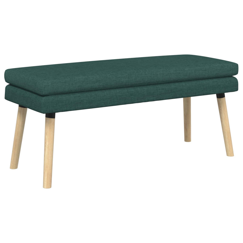 Produktbild för Dubbel-lager bänk Mörkgrön 110 x 40 x 47 cm Tyg