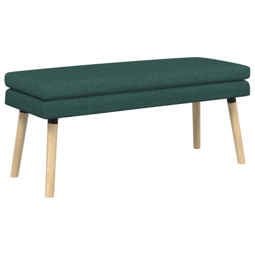 vidaXL Dubbel-lager bänk Mörkgrön 110 x 40 x 47 cm Tyg