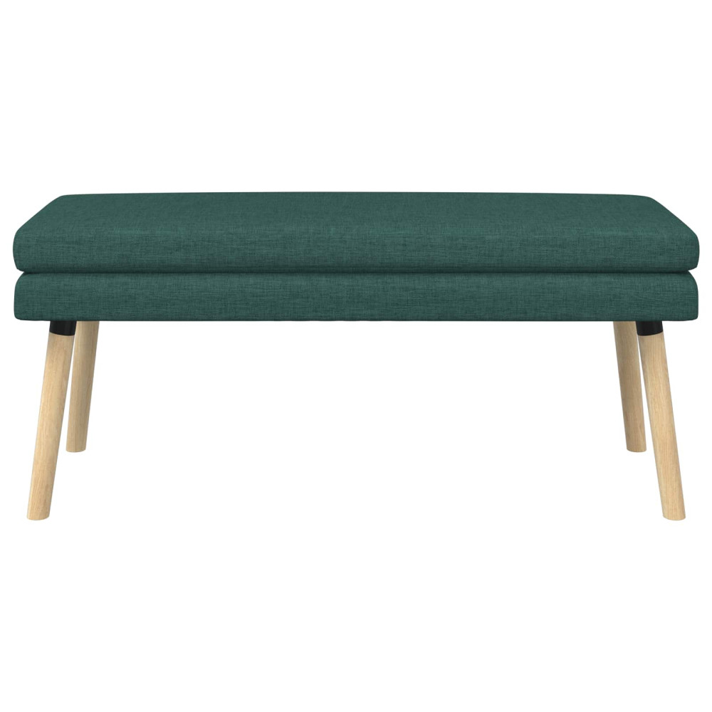 Produktbild för Dubbel-lager bänk Mörkgrön 110 x 40 x 47 cm Tyg