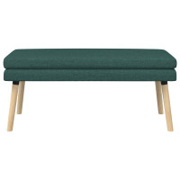 Produktbild för Dubbel-lager bänk Mörkgrön 110 x 40 x 47 cm Tyg