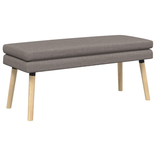vidaXL Dubbel-lager bänk Taupe 110 x 40 x 47 cm Tyg