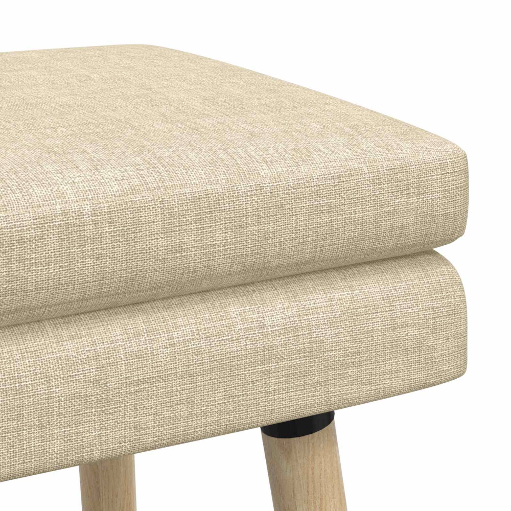 Produktbild för Dubbel-lager bänk Gräddvit 110 x 40 x 47 cm Tyg