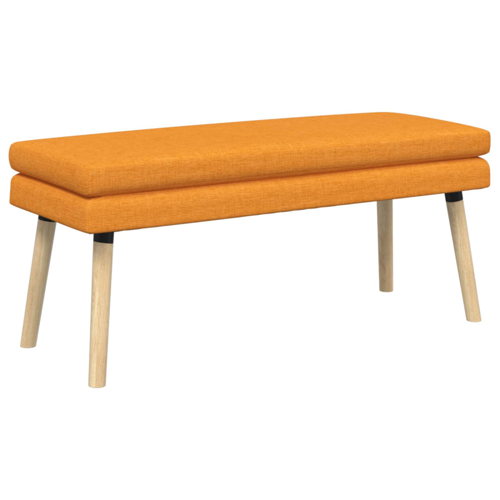 Produktbild för Dubbel-lager bänk Mörkgul 110 x 40 x 47 cm Tyg