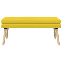 Produktbild för Dubbel-lager bänk Ljusgul 110 x 40 x 47 cm Tyg