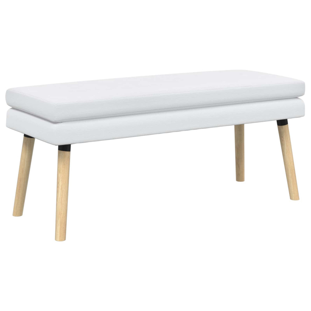 Produktbild för Dubbel-lager bänk Vit 110 x 40 x 47 cm Tyg