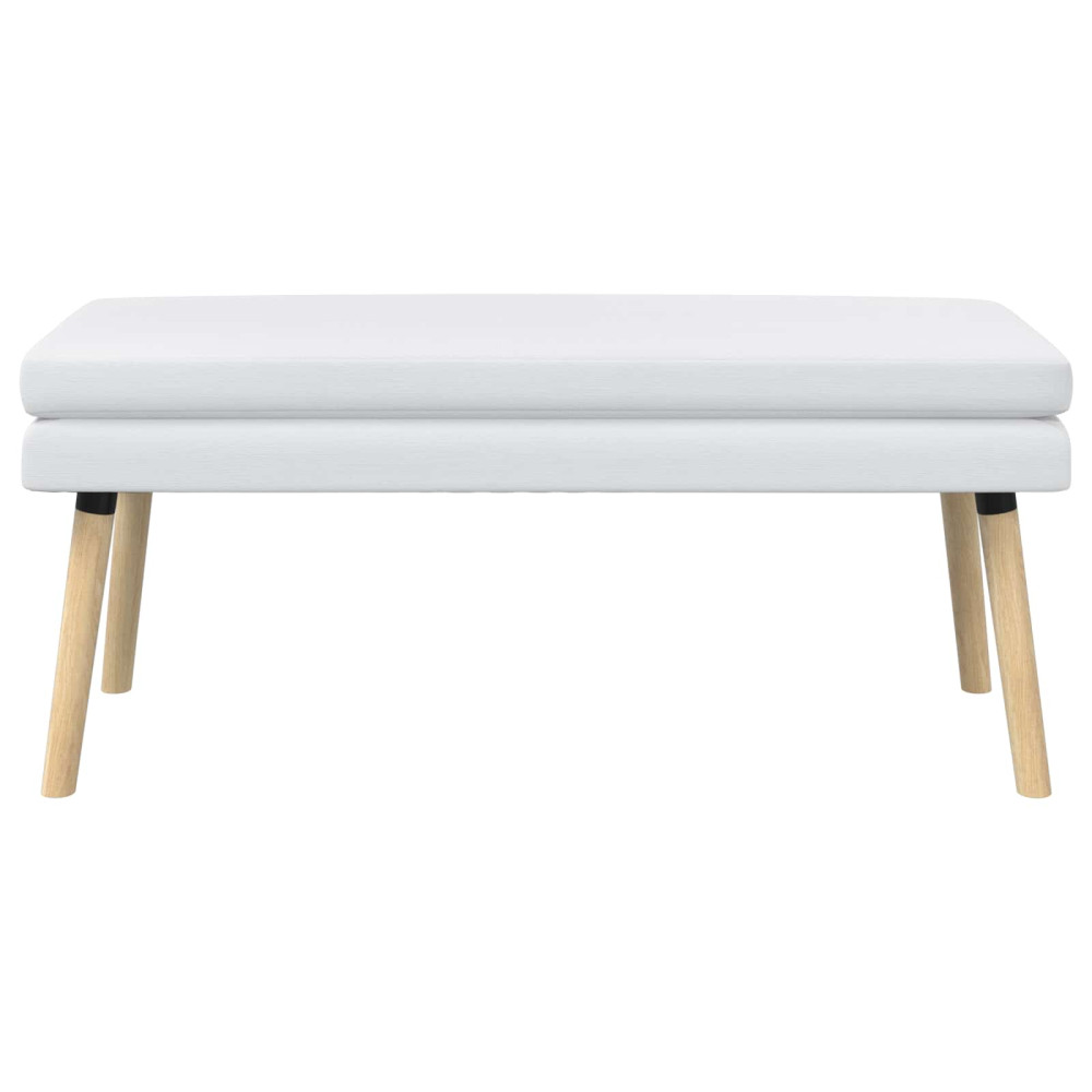 Produktbild för Dubbel-lager bänk Vit 110 x 40 x 47 cm Tyg