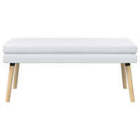 Produktbild för Dubbel-lager bänk Vit 110 x 40 x 47 cm Tyg