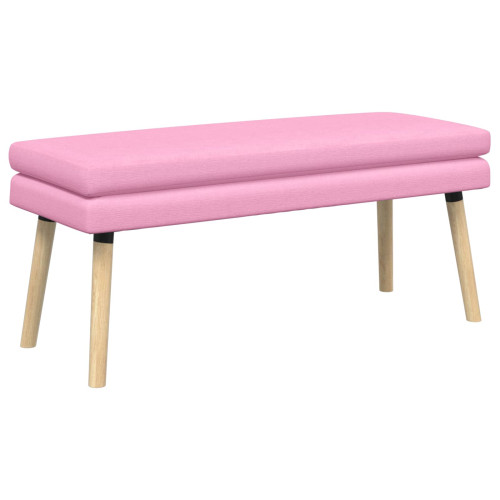 vidaXL Dubbel-lager bänk Rosa 110 x 40 x 47 cm Tyg