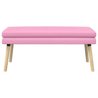 Produktbild för Dubbel-lager bänk Rosa 110 x 40 x 47 cm Tyg