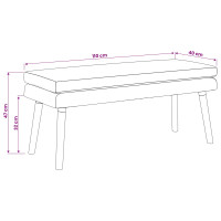 Produktbild för Dubbel-lager bänk Jeansblå 110 x 40 x 47 cm Tyg