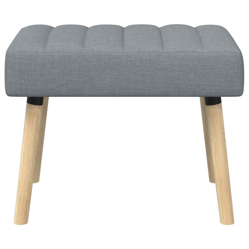 Produktbild för Kanalstoppad Bänk Ljusgrå 60 x 40 x 45 cm Tyg