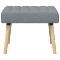 Produktbild för Kanalstoppad Bänk Ljusgrå 60 x 40 x 45 cm Tyg