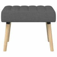 Produktbild för Kanalstoppad Bänk Mörkgrå 60 x 40 x 45 cm Tyg