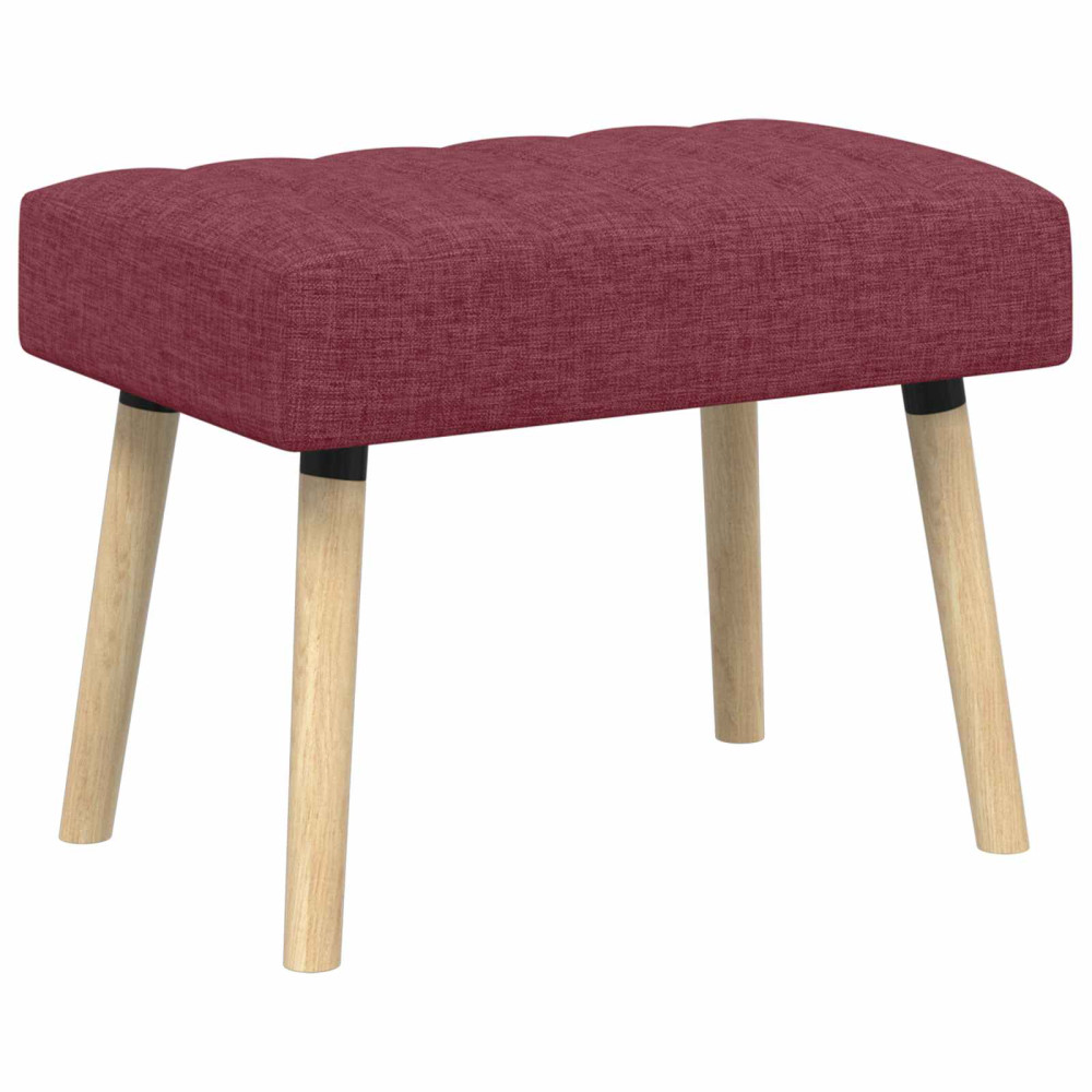 Produktbild för Kanalstoppad Bänk Vinröd 60 x 40 x 45 cm Tyg