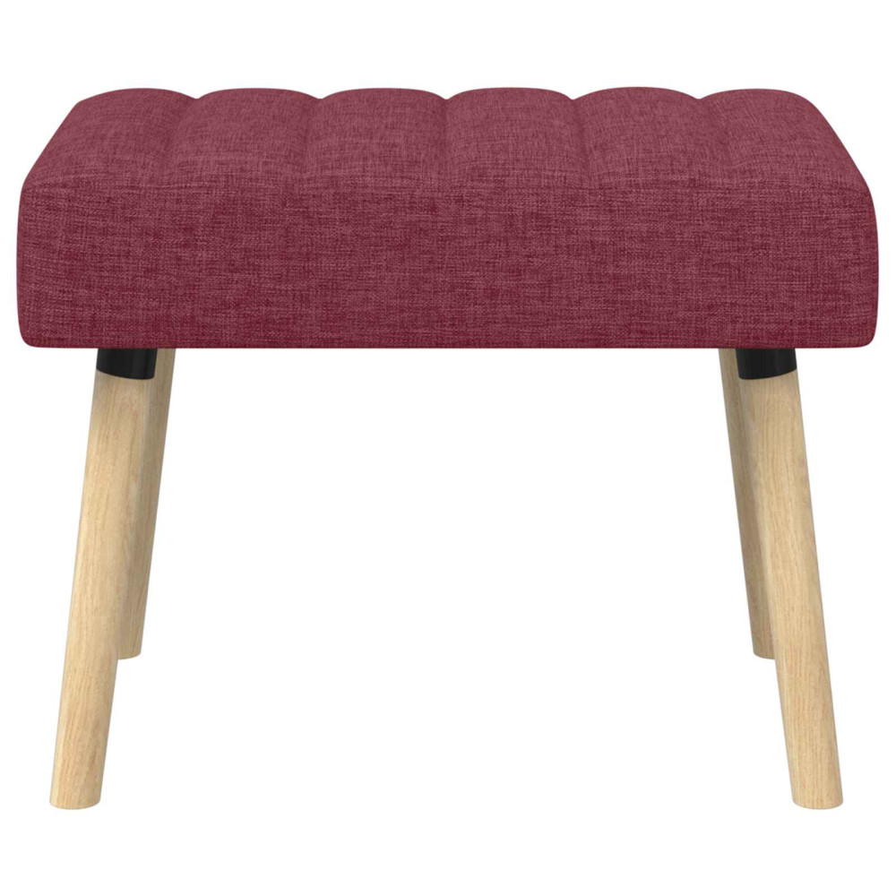 Produktbild för Kanalstoppad Bänk Vinröd 60 x 40 x 45 cm Tyg
