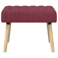 Produktbild för Kanalstoppad Bänk Vinröd 60 x 40 x 45 cm Tyg