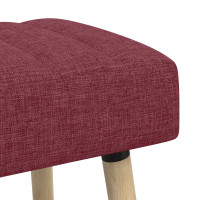 Produktbild för Kanalstoppad Bänk Vinröd 60 x 40 x 45 cm Tyg