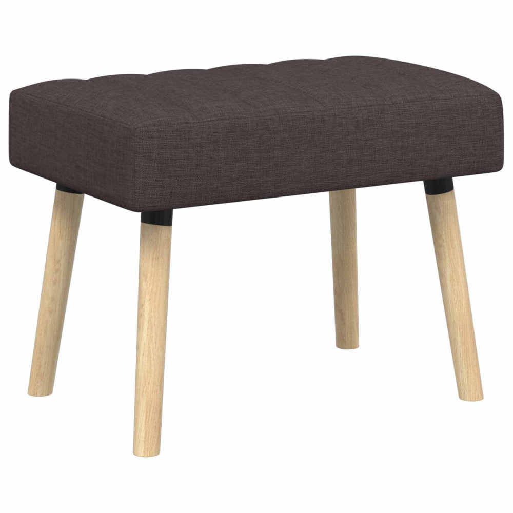 Produktbild för Kanalstoppad Bänk Mörkbrun 60 x 40 x 45 cm Tyg