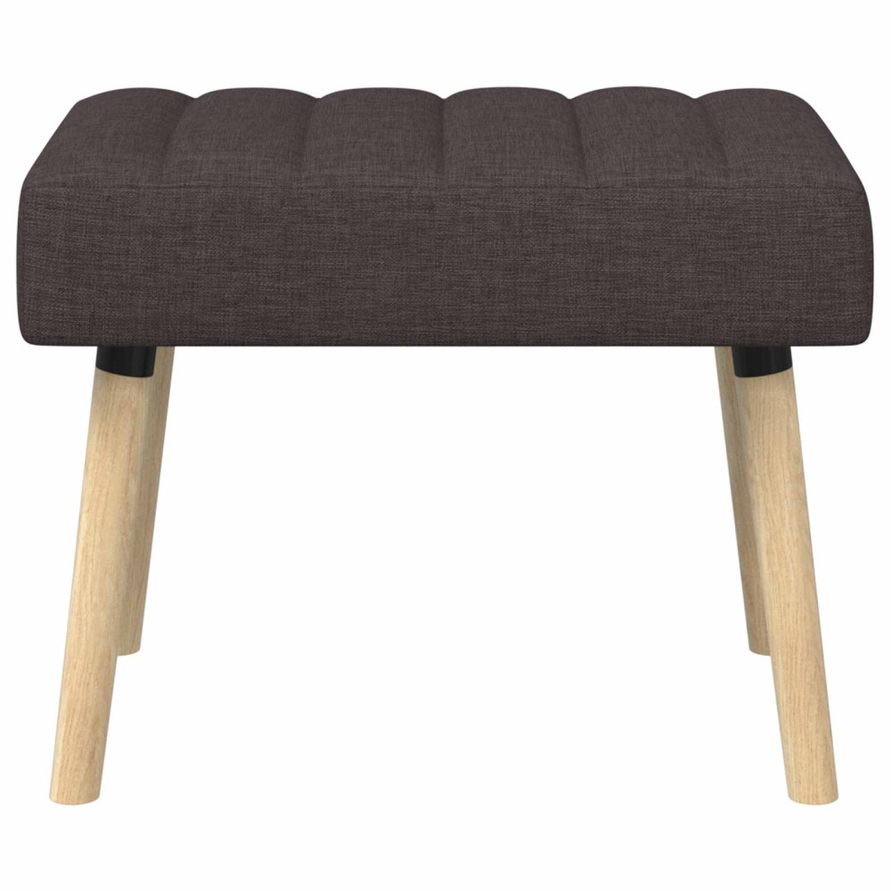 Produktbild för Kanalstoppad Bänk Mörkbrun 60 x 40 x 45 cm Tyg