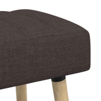Produktbild för Kanalstoppad Bänk Mörkbrun 60 x 40 x 45 cm Tyg