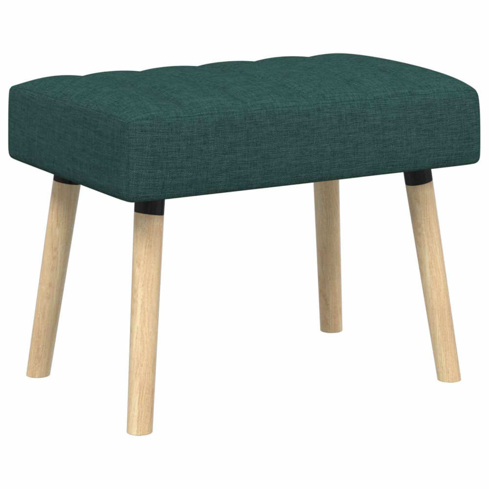 Produktbild för Kanalstoppad Bänk Mörkgrön 60 x 40 x 45 cm Tyg