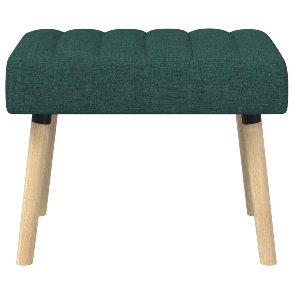 Produktbild för Kanalstoppad Bänk Mörkgrön 60 x 40 x 45 cm Tyg