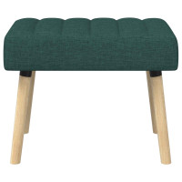 Produktbild för Kanalstoppad Bänk Mörkgrön 60 x 40 x 45 cm Tyg