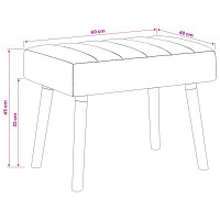 Produktbild för Kanalstoppad Bänk Mörkgrön 60 x 40 x 45 cm Tyg