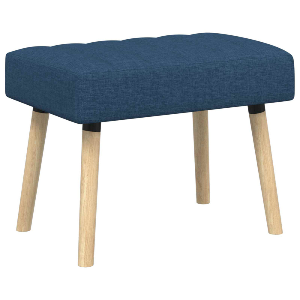 Produktbild för Kanalstoppad Bänk Blå 60 x 40 x 45 cm Tyg