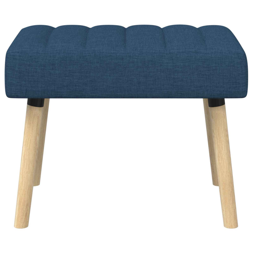 Produktbild för Kanalstoppad Bänk Blå 60 x 40 x 45 cm Tyg