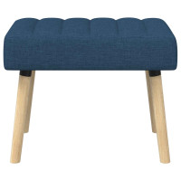 Produktbild för Kanalstoppad Bänk Blå 60 x 40 x 45 cm Tyg