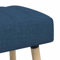 Produktbild för Kanalstoppad Bänk Blå 60 x 40 x 45 cm Tyg