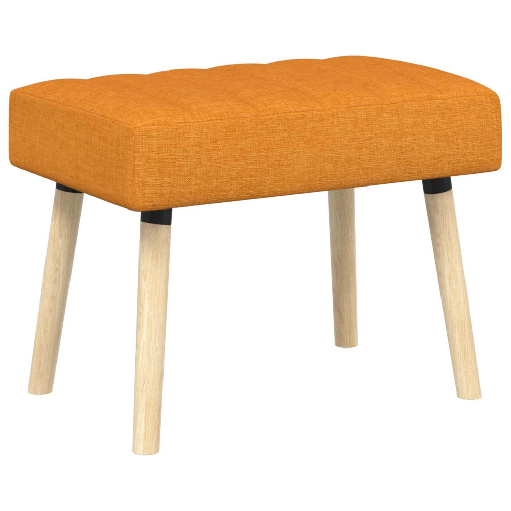 Produktbild för Kanalstoppad Bänk Mörkgul 60 x 40 x 45 cm Tyg