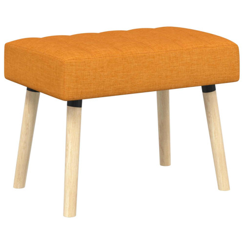 vidaXL Kanalstoppad Bänk Mörkgul 60 x 40 x 45 cm Tyg