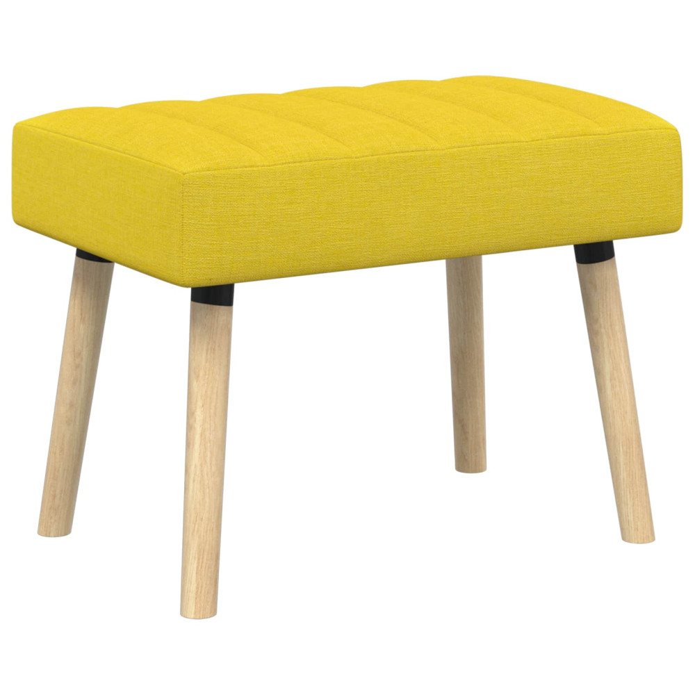 Produktbild för Kanalstoppad Bänk Ljusgul 60 x 40 x 45 cm Tyg