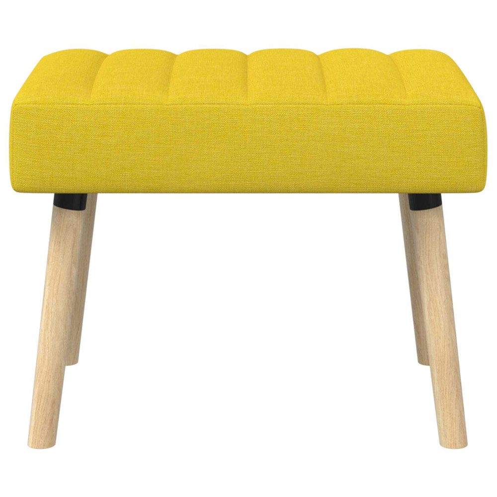 Produktbild för Kanalstoppad Bänk Ljusgul 60 x 40 x 45 cm Tyg