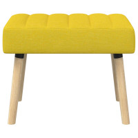 Produktbild för Kanalstoppad Bänk Ljusgul 60 x 40 x 45 cm Tyg