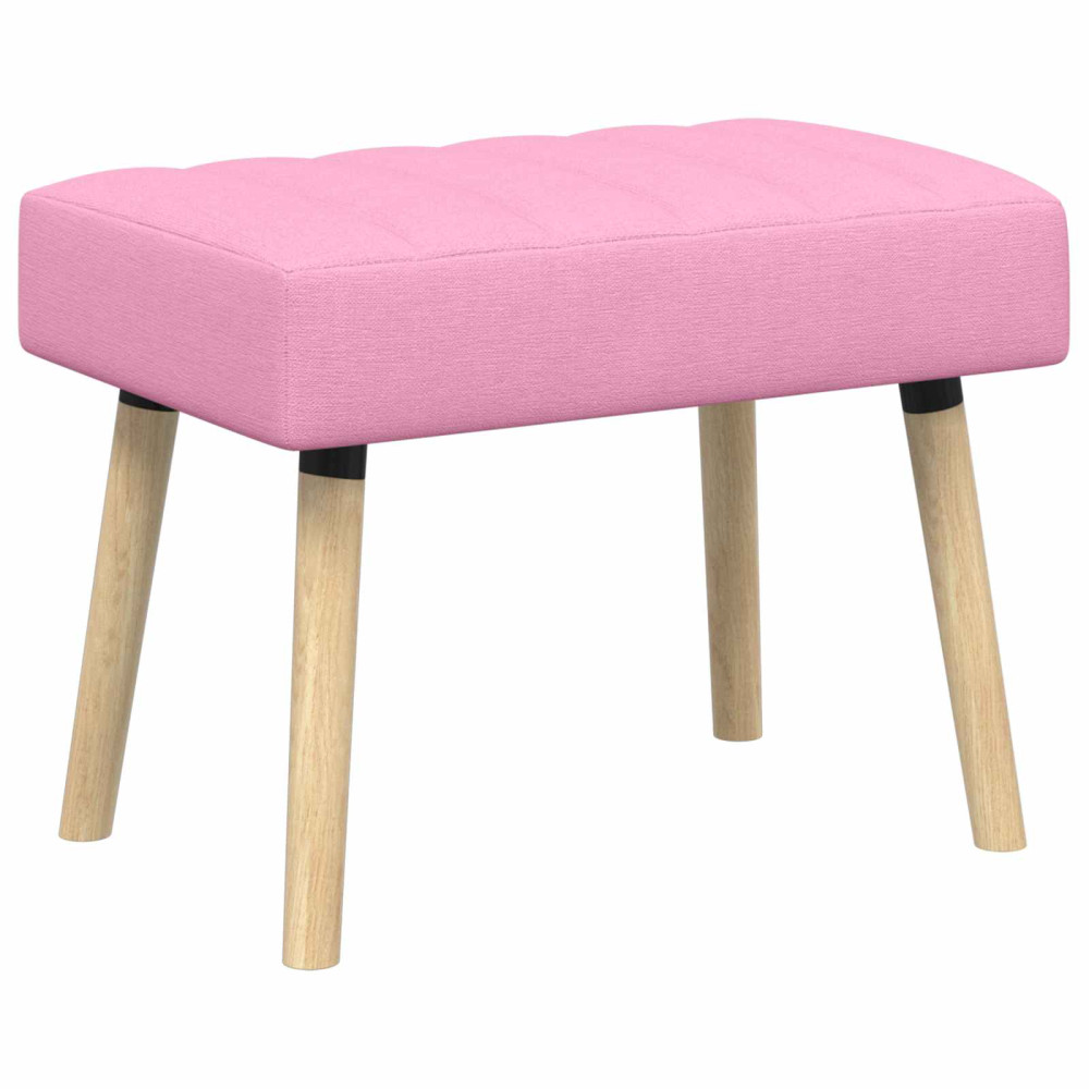 Produktbild för Kanalstoppad Bänk Rosa 60 x 40 x 45 cm Tyg
