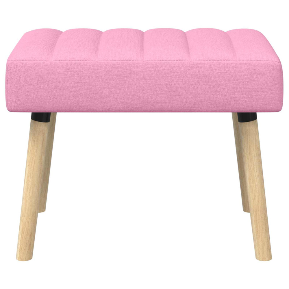 Produktbild för Kanalstoppad Bänk Rosa 60 x 40 x 45 cm Tyg
