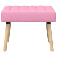 Produktbild för Kanalstoppad Bänk Rosa 60 x 40 x 45 cm Tyg