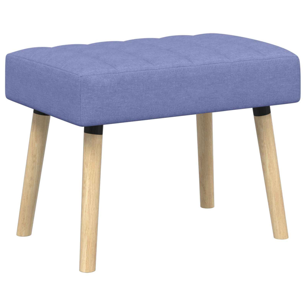 Produktbild för Kanalstoppad Bänk Jeansblå 60 x 40 x 45 cm Tyg