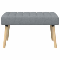 Produktbild för Kanalstoppad Bänk Ljusgrå 80 x 40 x 46 cm Tyg