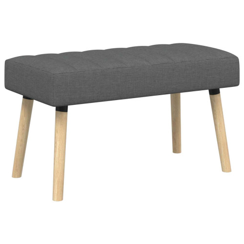 vidaXL Kanalstoppad Bänk Mörkgrå 80 x 40 x 46 cm Tyg
