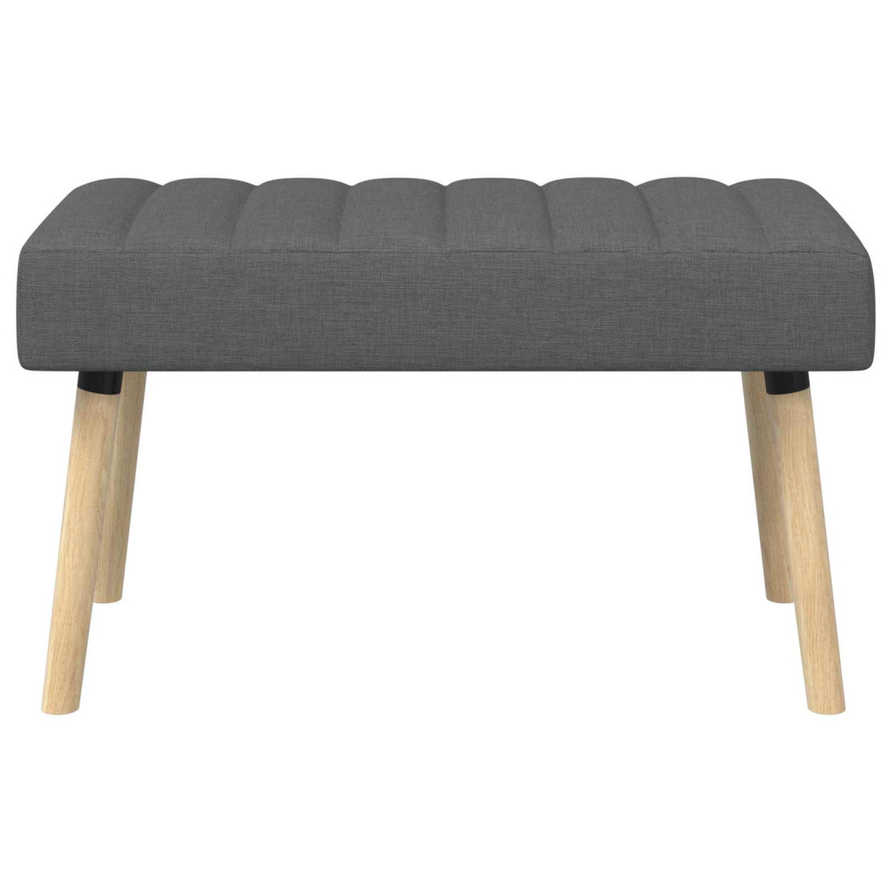 Produktbild för Kanalstoppad Bänk Mörkgrå 80 x 40 x 46 cm Tyg