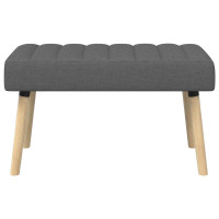 Produktbild för Kanalstoppad Bänk Mörkgrå 80 x 40 x 46 cm Tyg