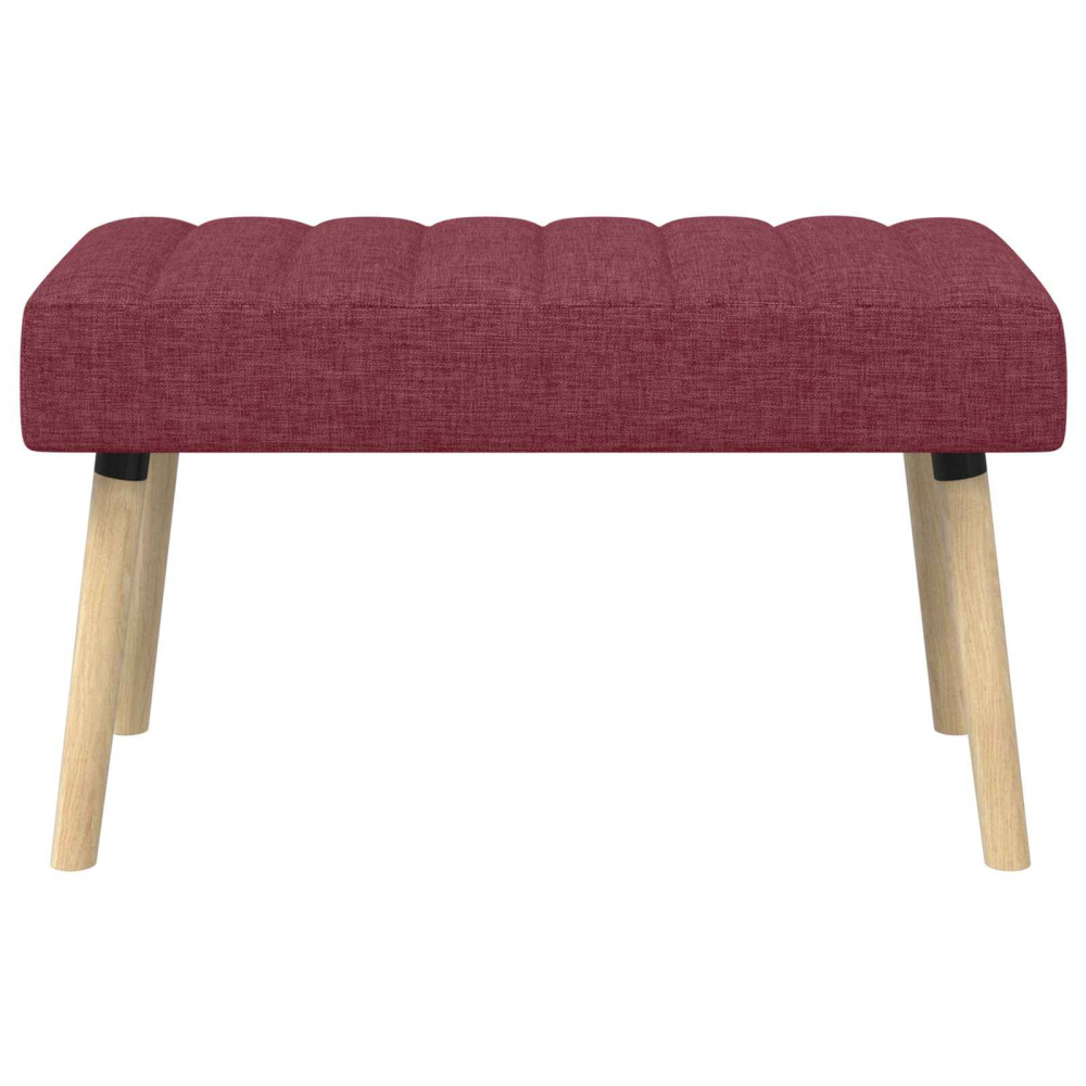 Produktbild för Kanalstoppad Bänk Vinröd 80 x 40 x 46 cm Tyg