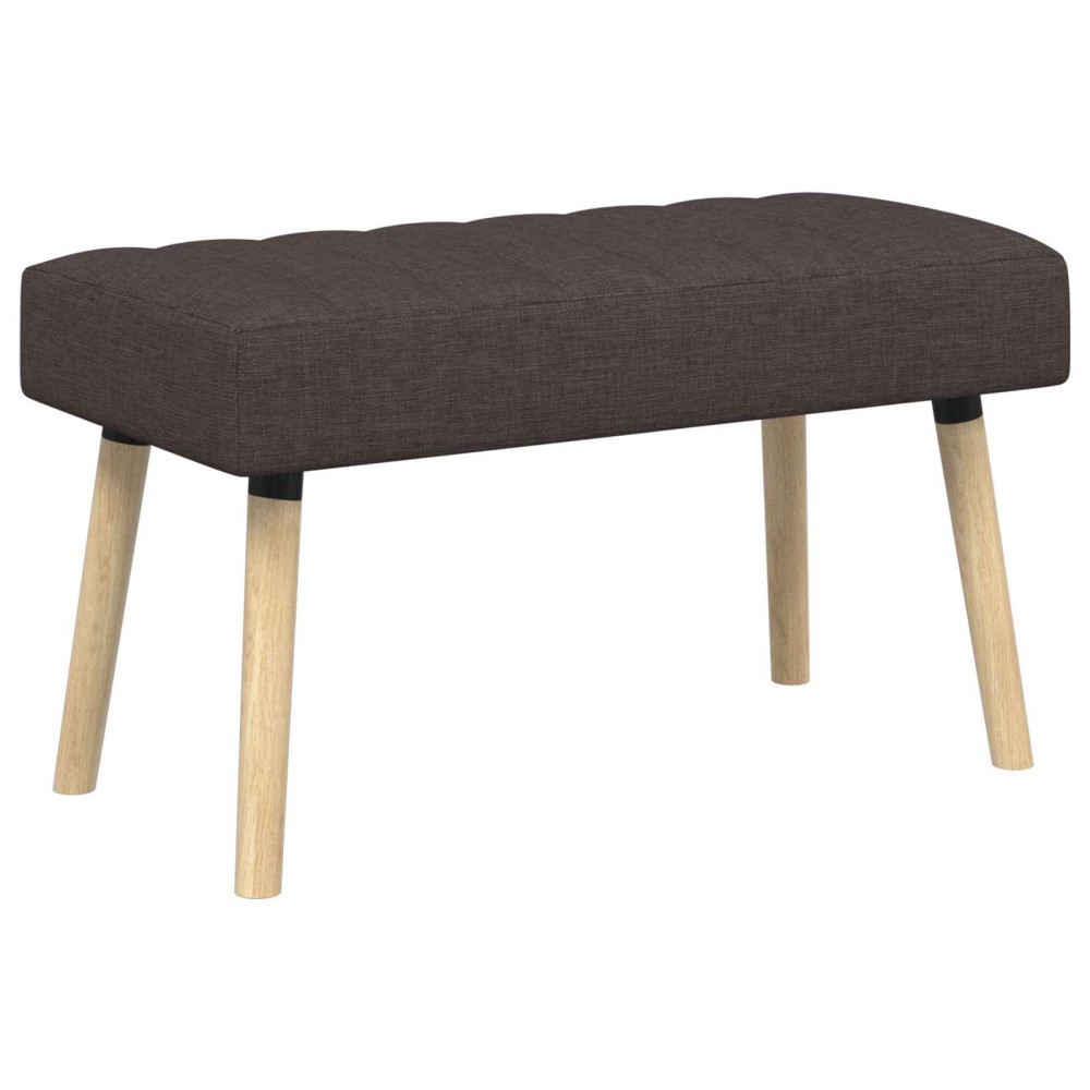 Produktbild för Kanalstoppad Bänk Mörkbrun 80 x 40 x 46 cm Tyg